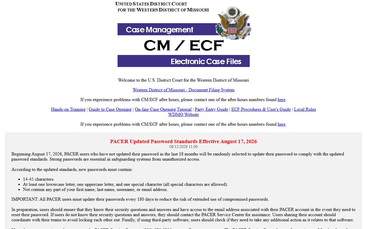 Jackson County Circuit Court federal district CM ECF distinction