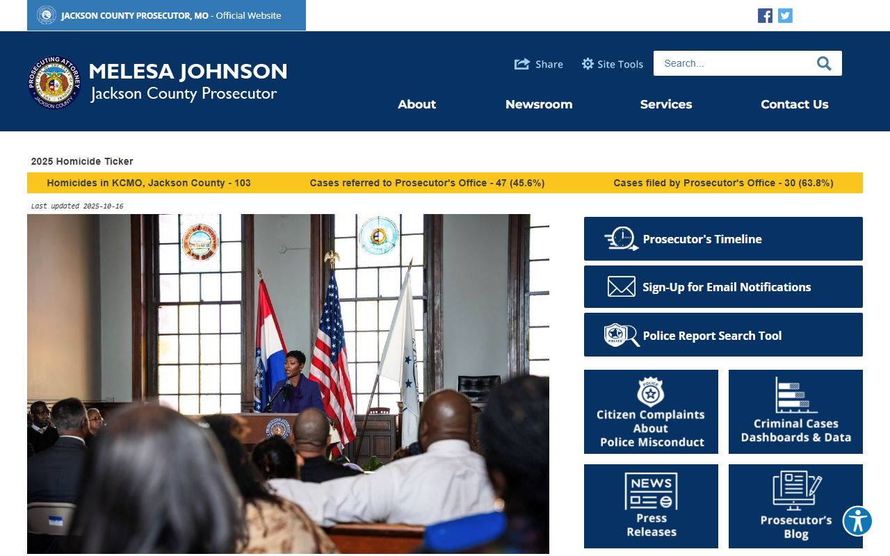 Jackson County criminal court records Prosecutor Office page