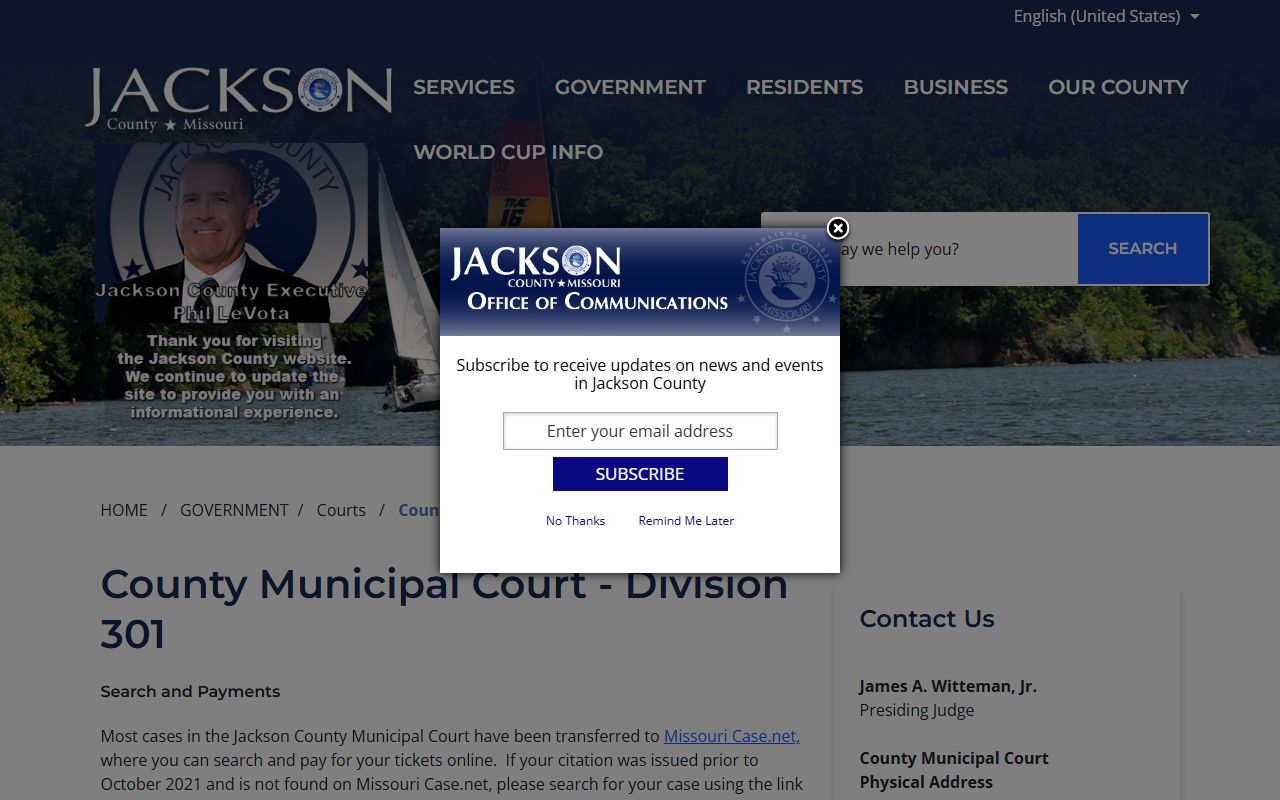 Jackson County probate records county municipal court reference